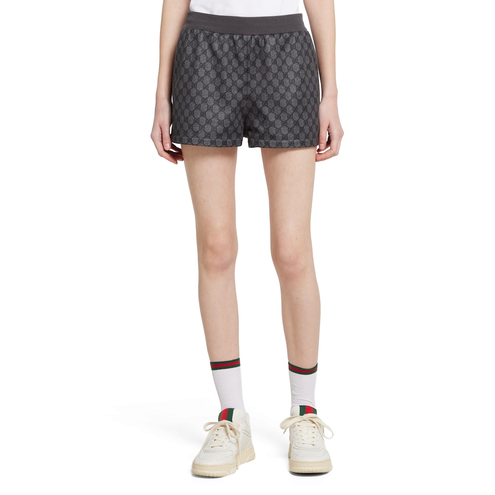 Printed technical jersey shorts