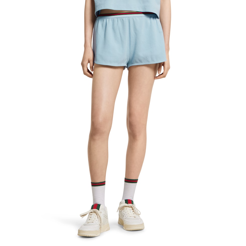 Cotton piquet shorts with Web