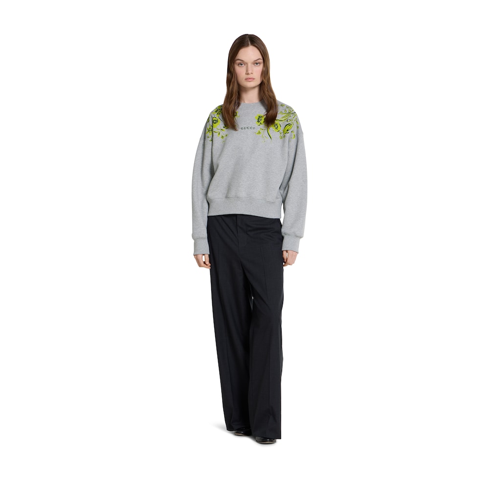 Cotton jersey sweatshirt with print