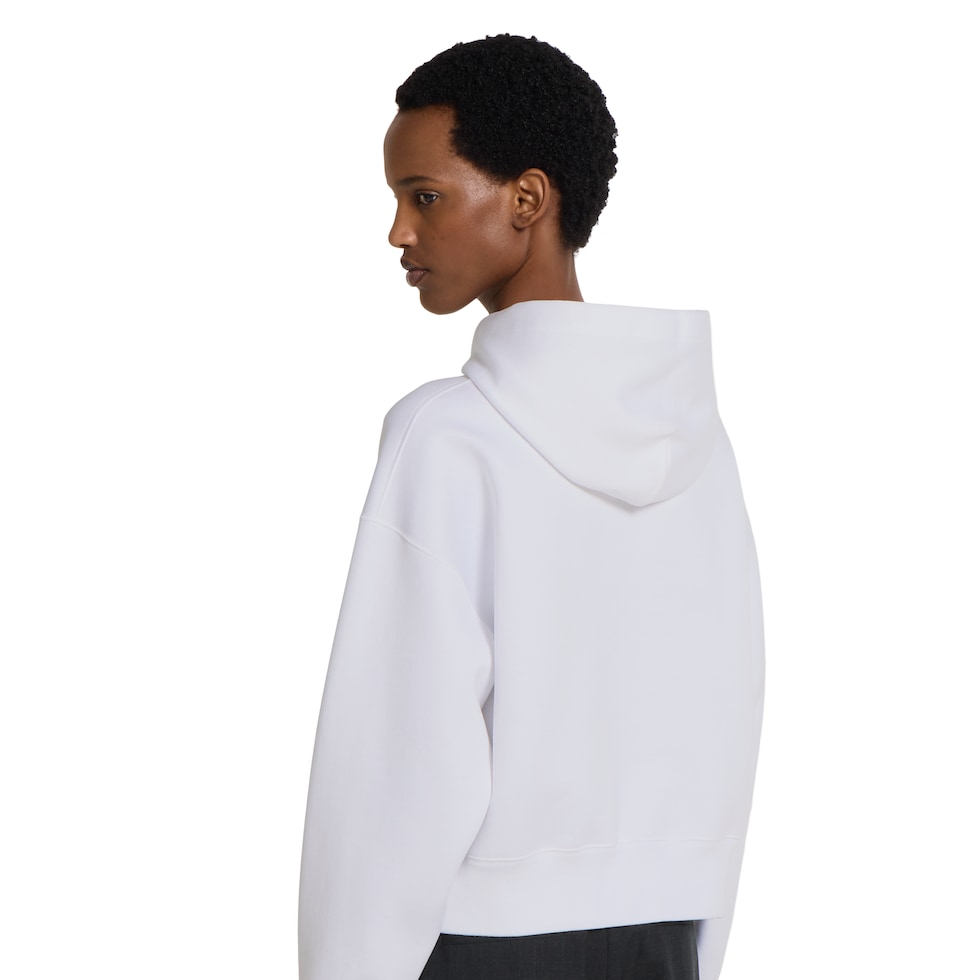 Cotton hooded sweatshirt with print