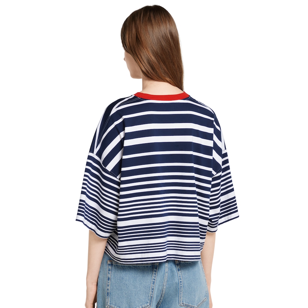 Striped light cotton jersey T-shirt