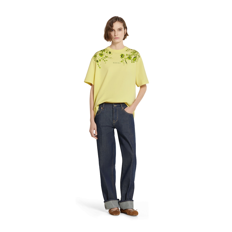 Soft cotton jersey T-shirt with print