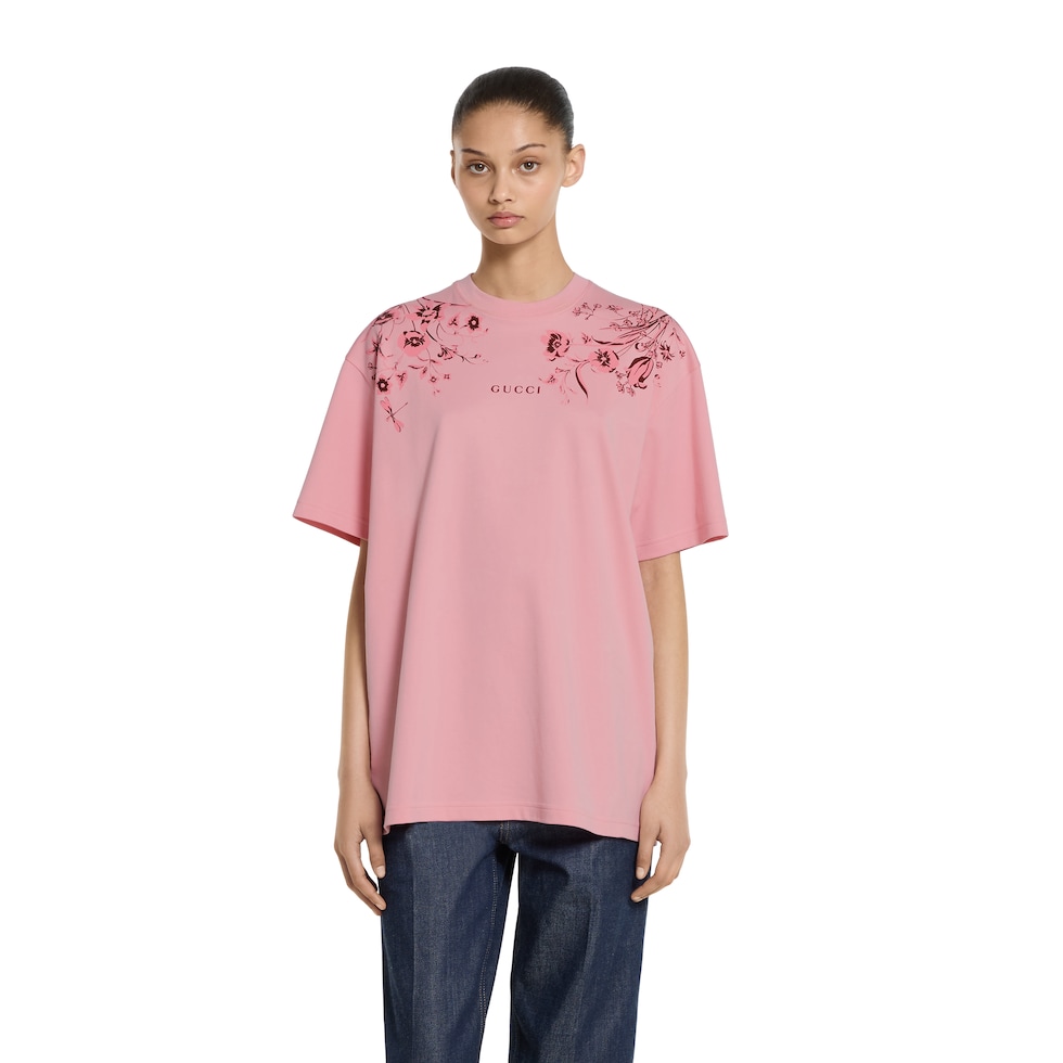 Soft cotton jersey T-shirt with print