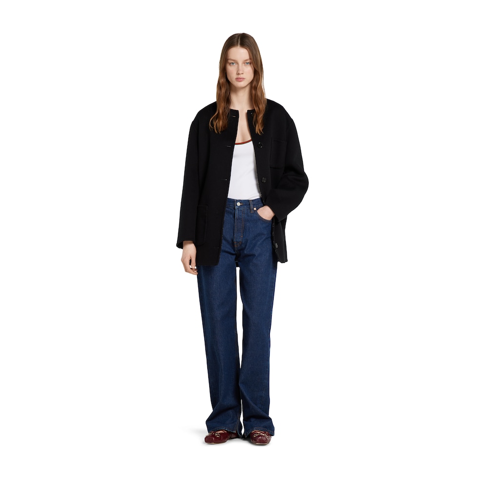Reversible wool silk jacket