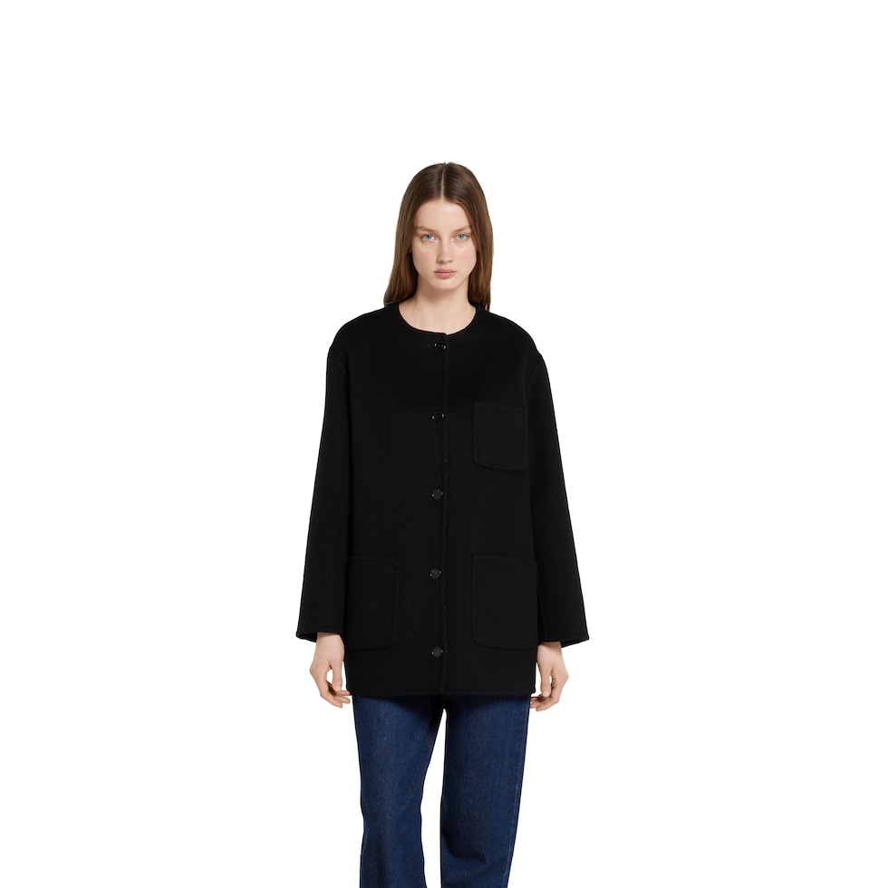 Reversible wool silk jacket