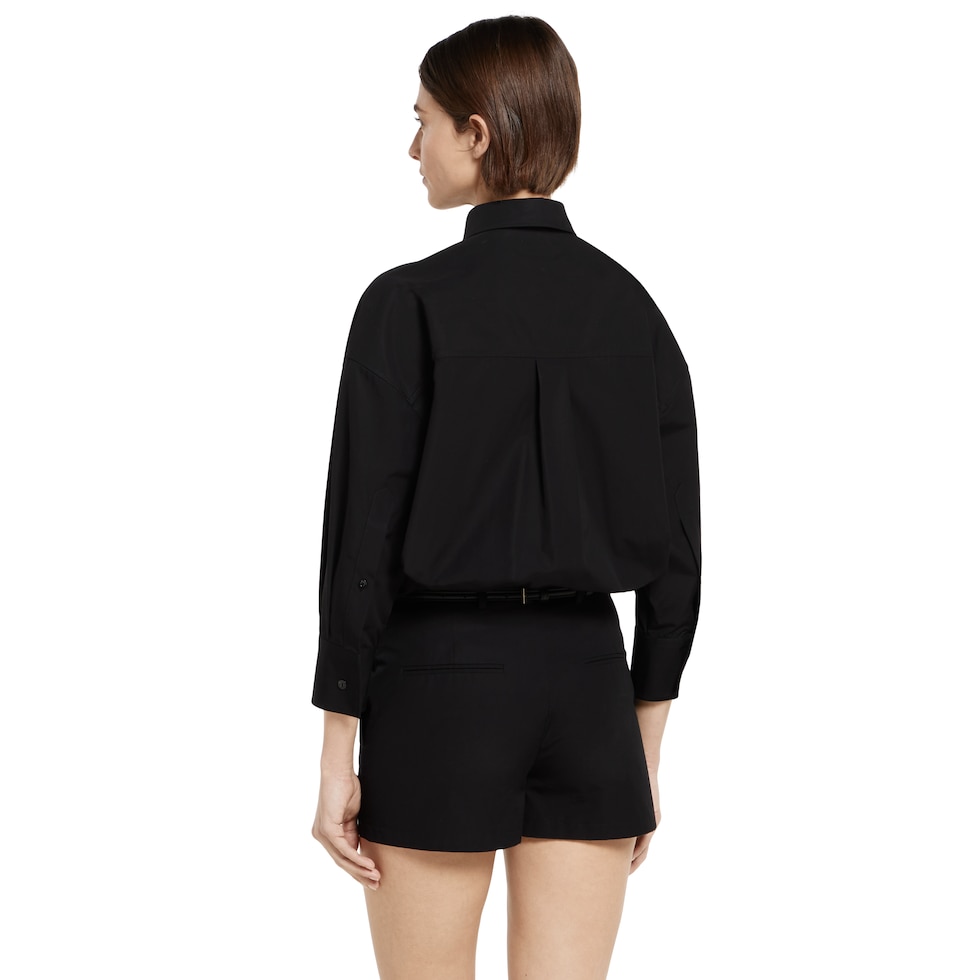 Cotton poplin jumpsuit with embroidery