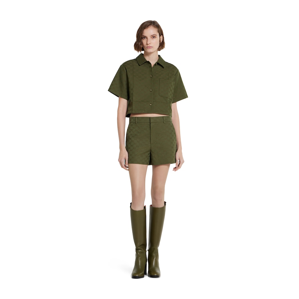 GG cotton gabardine shirt