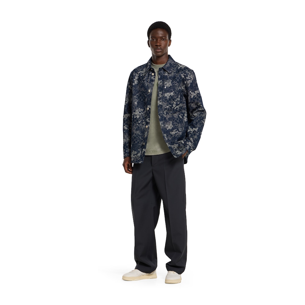 GG jacquard denim shirt