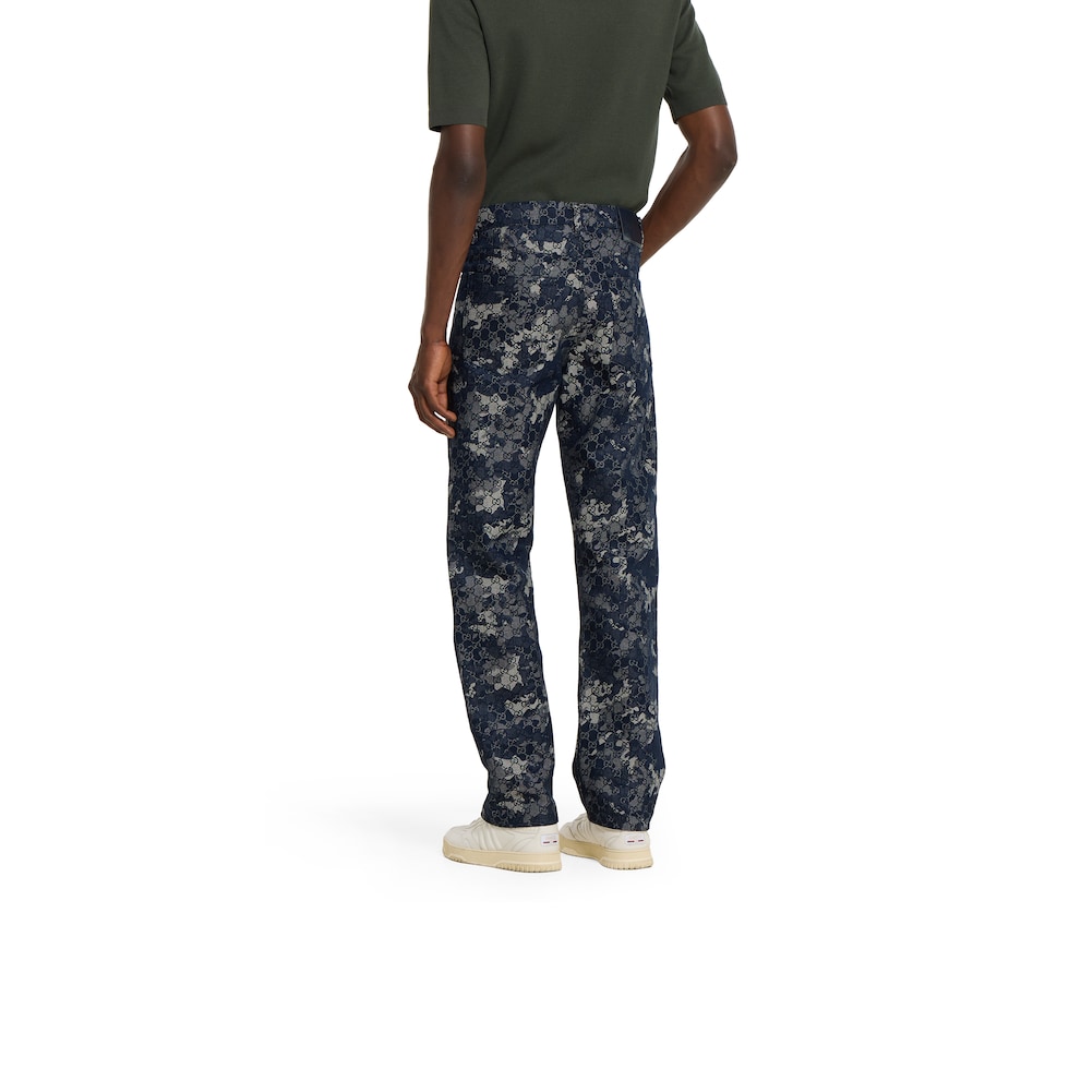 GG jacquard denim pant