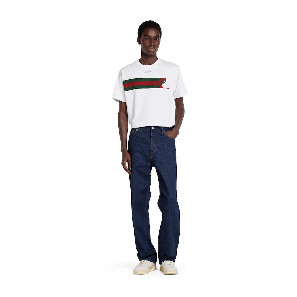 Cotton jersey T-shirt with print