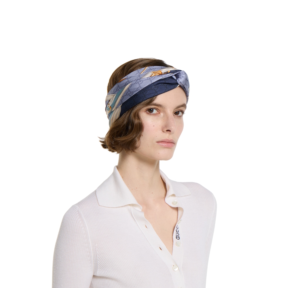 Printed silk twill carré