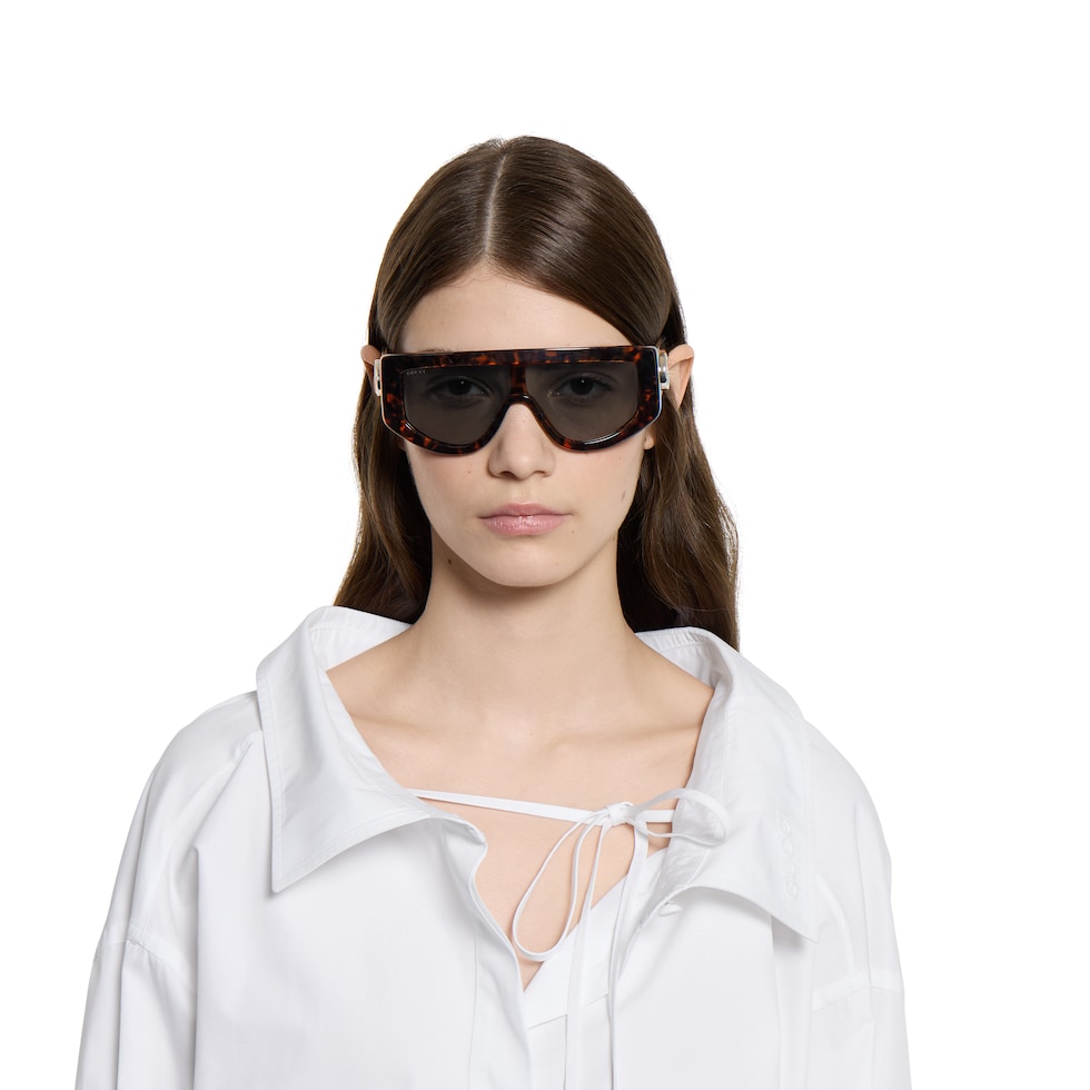 Rectangular frame sunglasses
