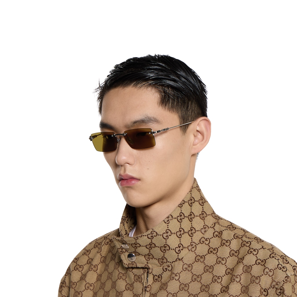 Rectangular frame sunglasses