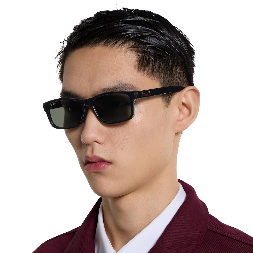 Rectangular frame sunglasses