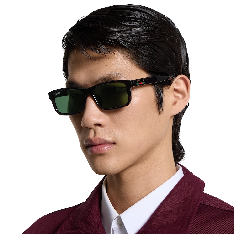 Rectangular frame sunglasses