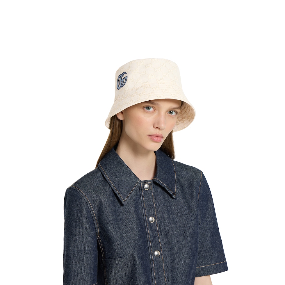 GG cotton canvas bucket hat