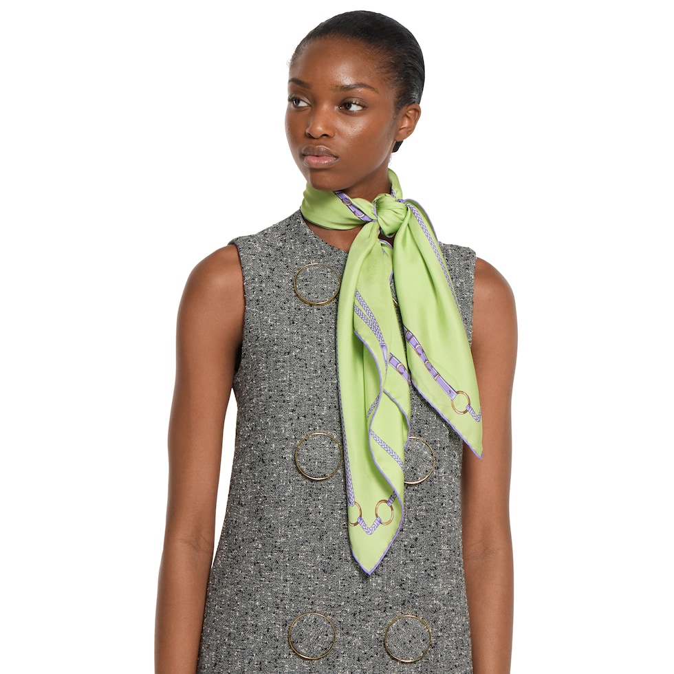 Printed silk twill carré