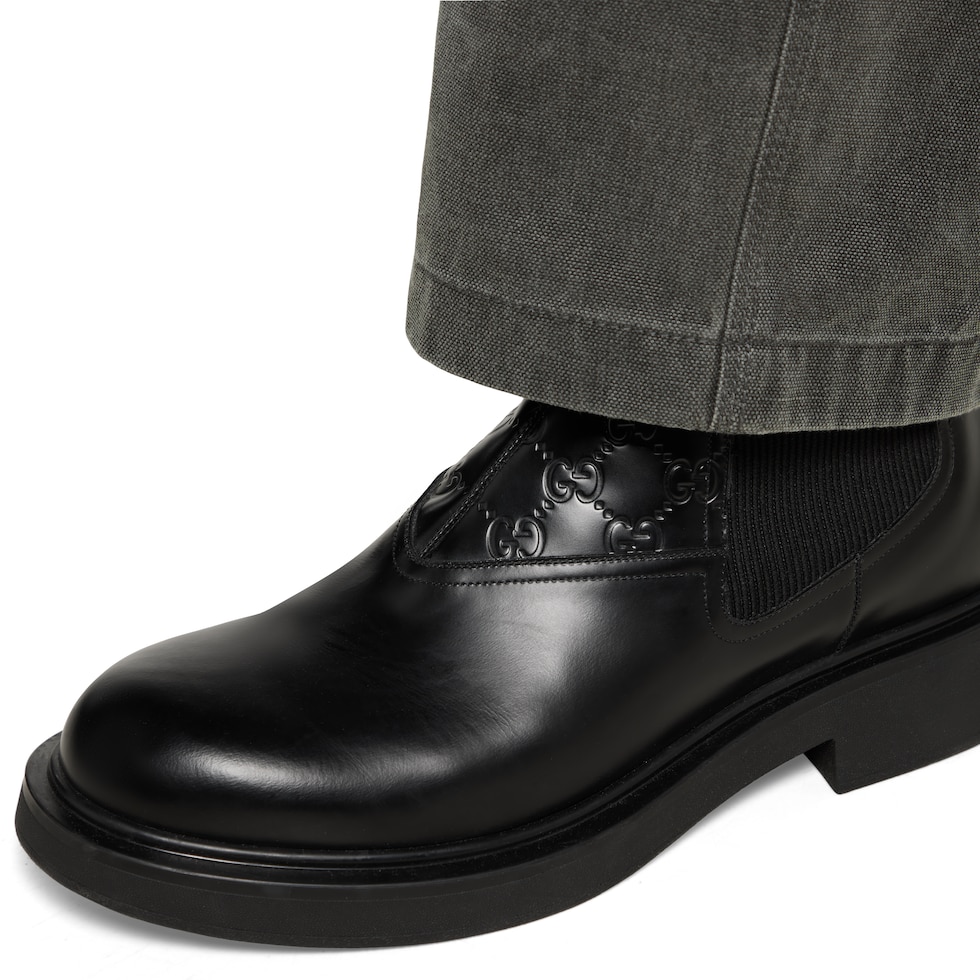 Men's ankle boot with GG detail