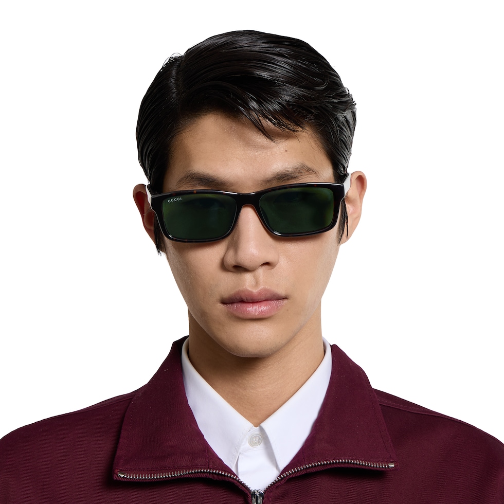 Rectangular frame sunglasses