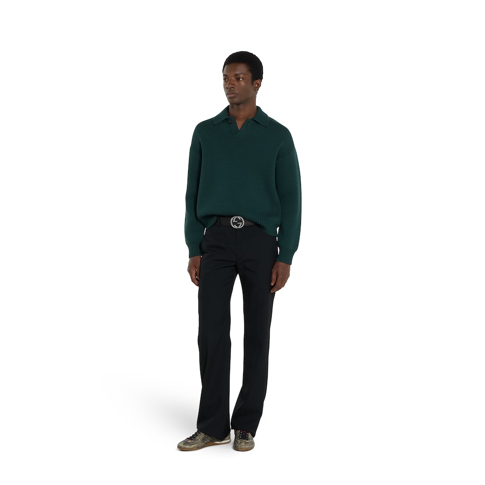 Reversible belt with Interlocking G buckle