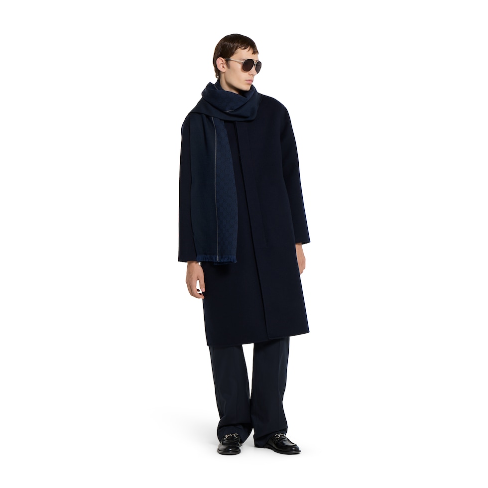 GG wool jacquard scarf