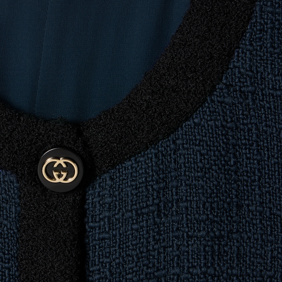 Wool textured tweed dress