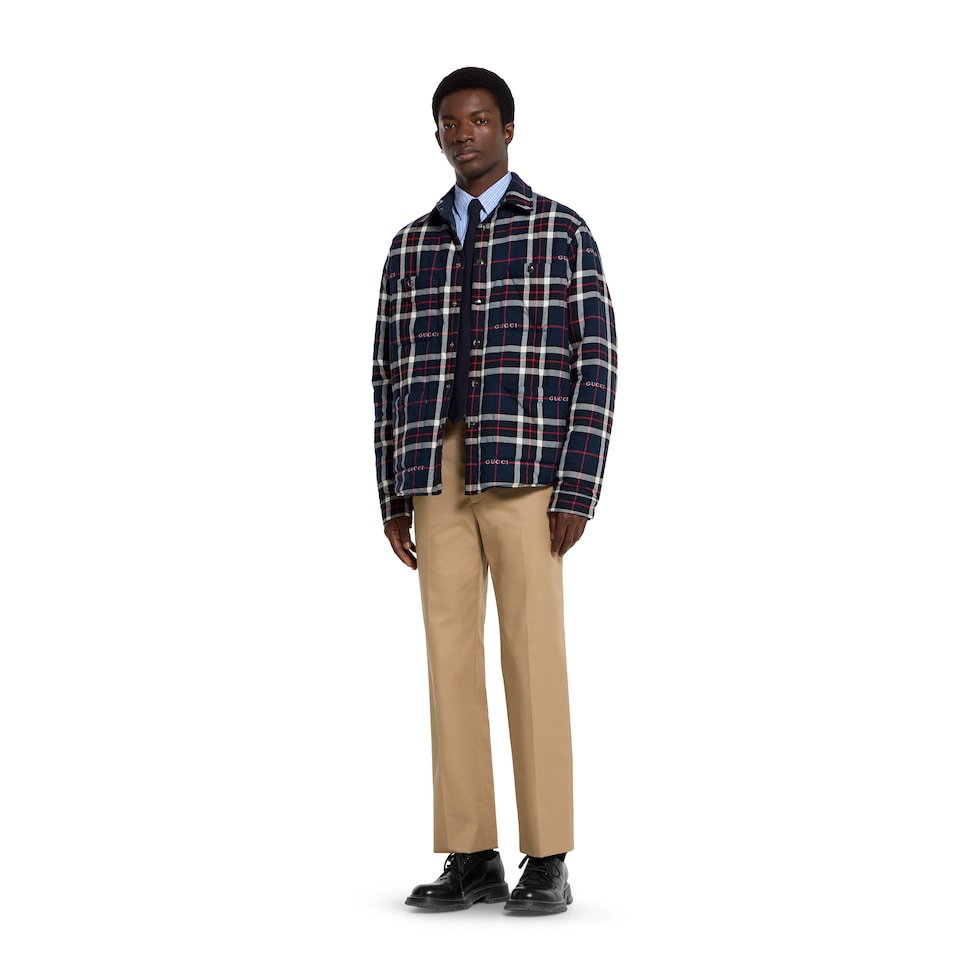 Cotton twill pants with Web detail