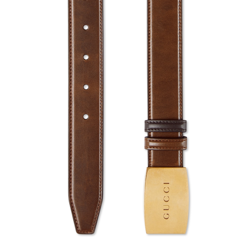 Cintura reversibile con fibbia a placca