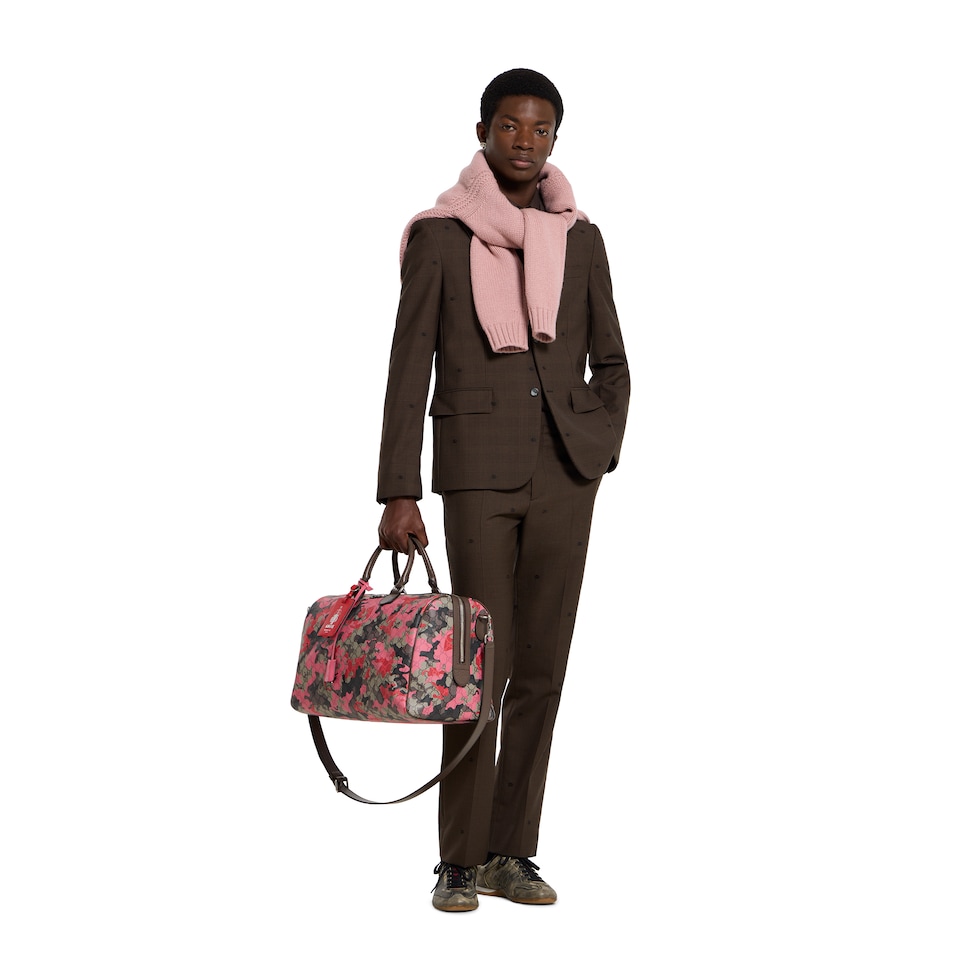 GG houndstooth wool jacquard pant