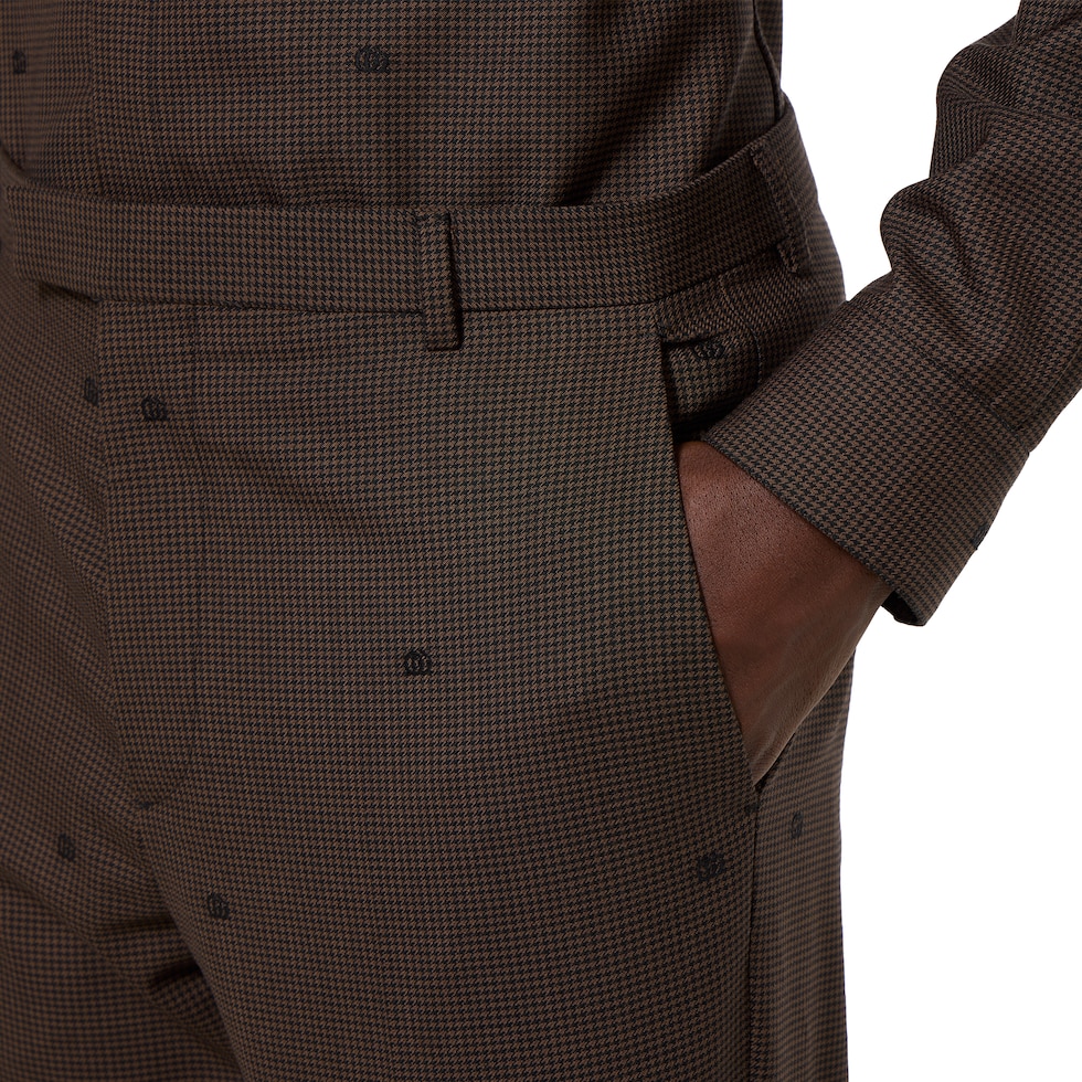 GG houndstooth wool jacquard pant