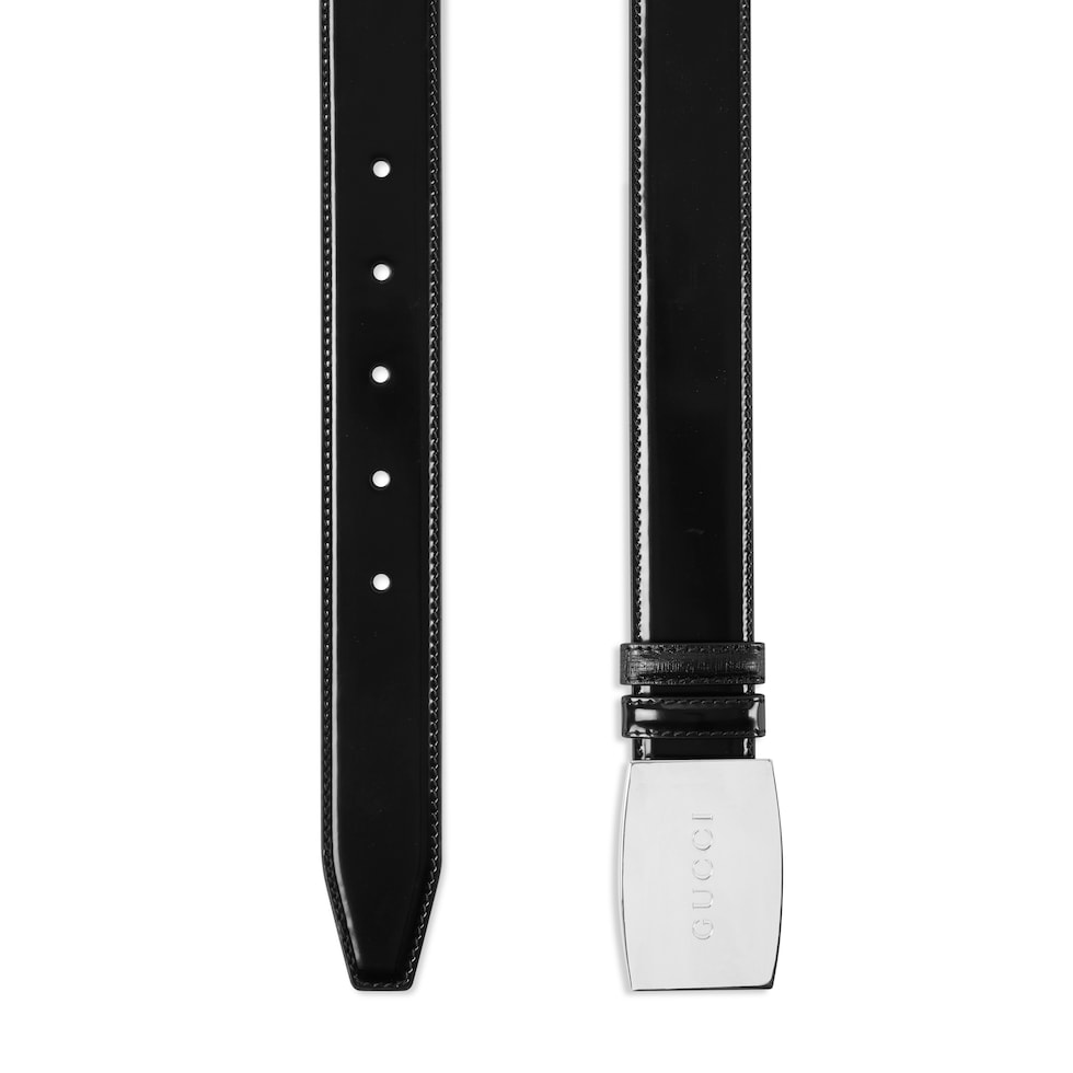 Cintura reversibile con fibbia a placca