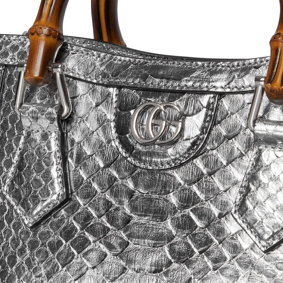 Gucci Diana python small tote bag