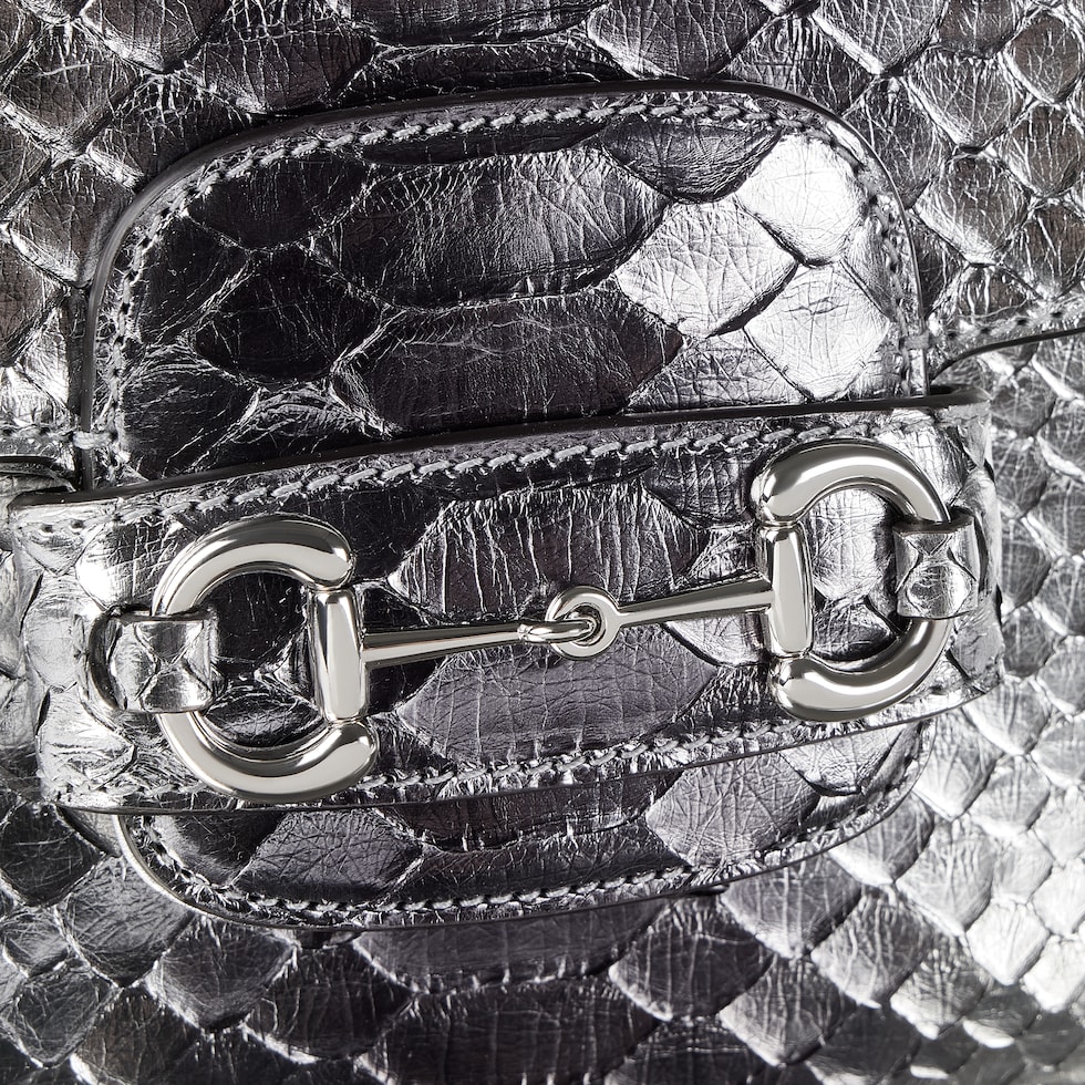 Gucci Horsebit 1955 Aura python mini shoulder bag