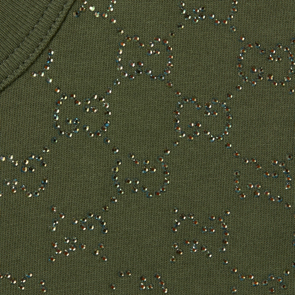 Cotton jersey T-shirt with crystals