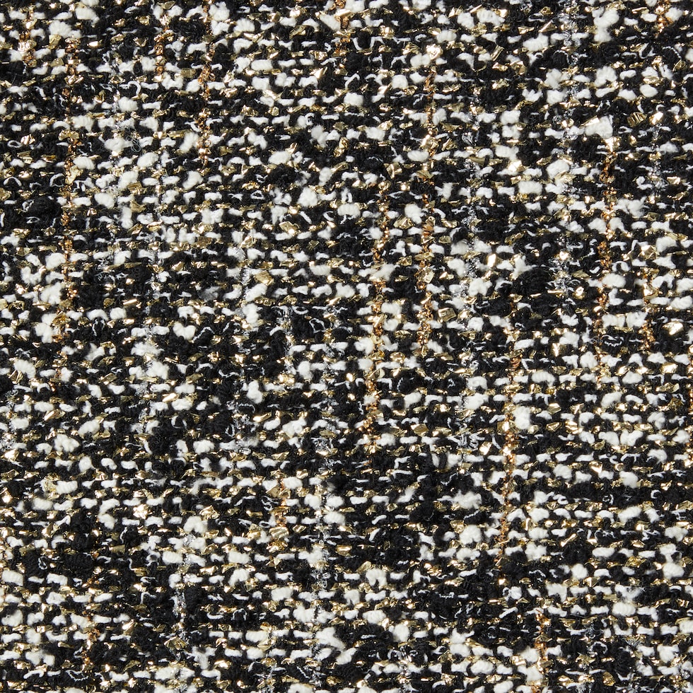 Laminated bouclé fabric skirt