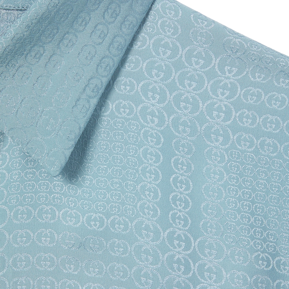 Interlocking G silk jacquard shirt