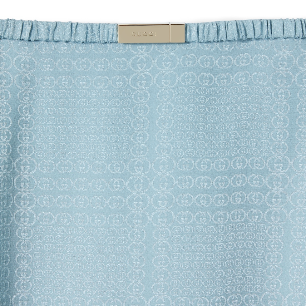 互扣式双G桑蚕丝提花半身裙