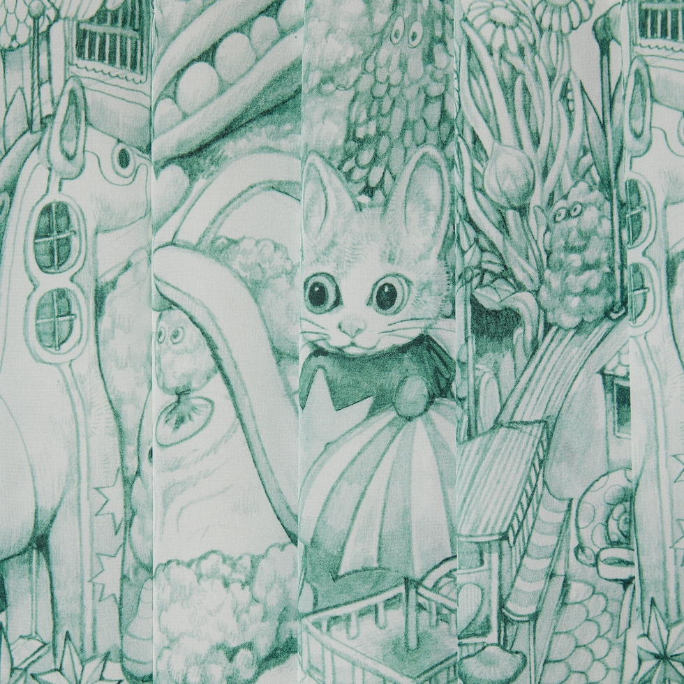 Yuko Higuchi pleated silk skirt