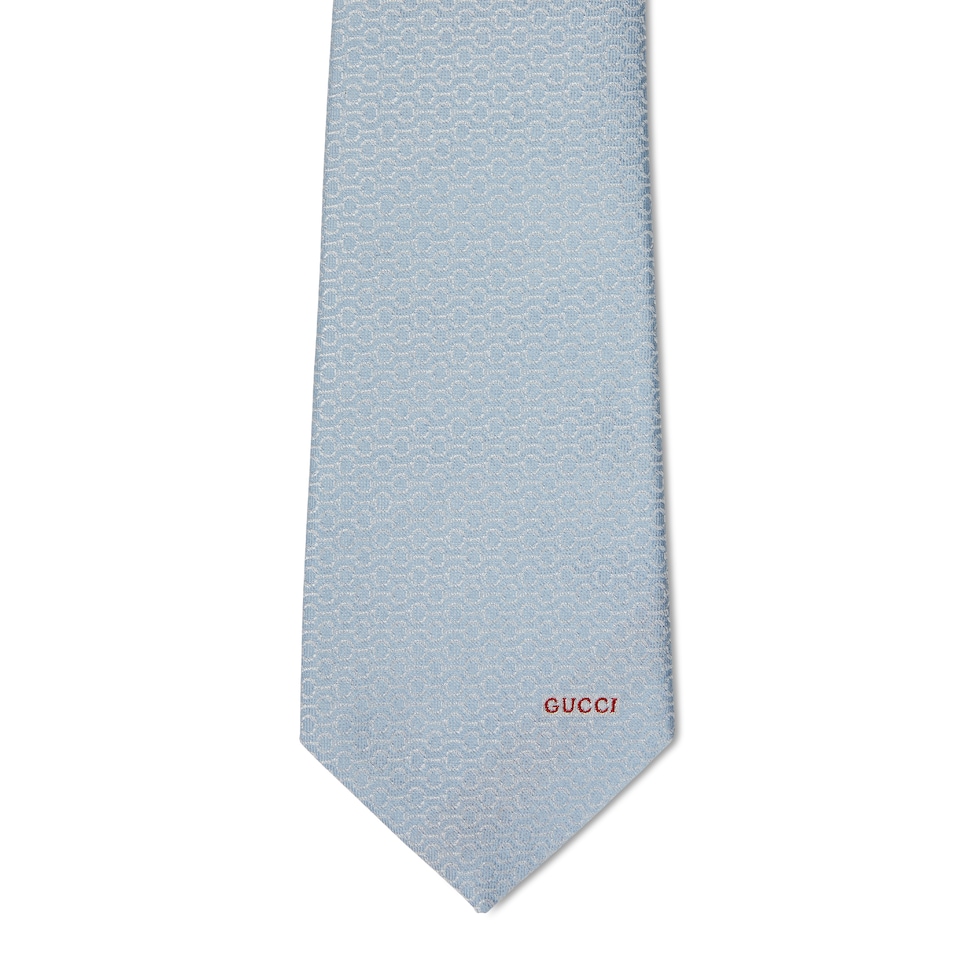 GUCCI ホースビット シルクジャカード ネクタイ