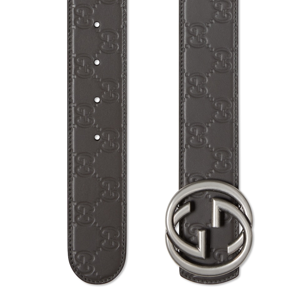 Reversible belt with Interlocking G buckle