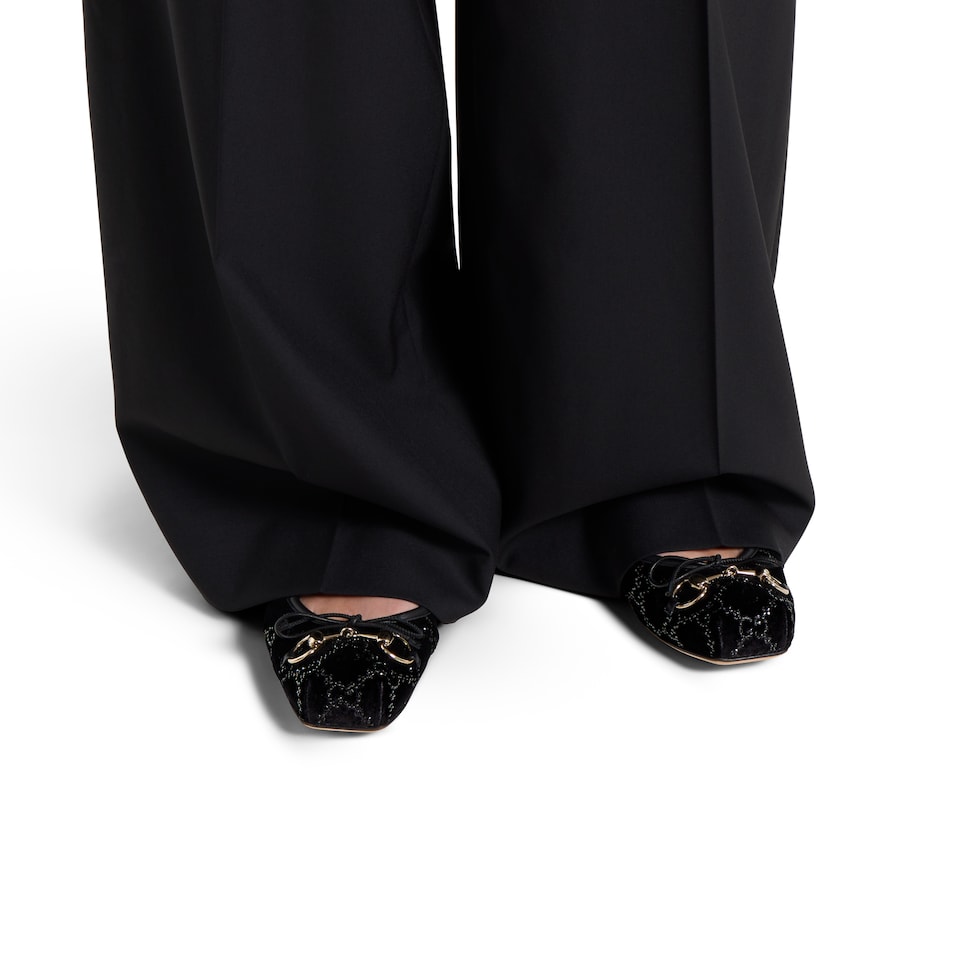 Ballerinas Gucci Horsebit con GG con cristales para mujer