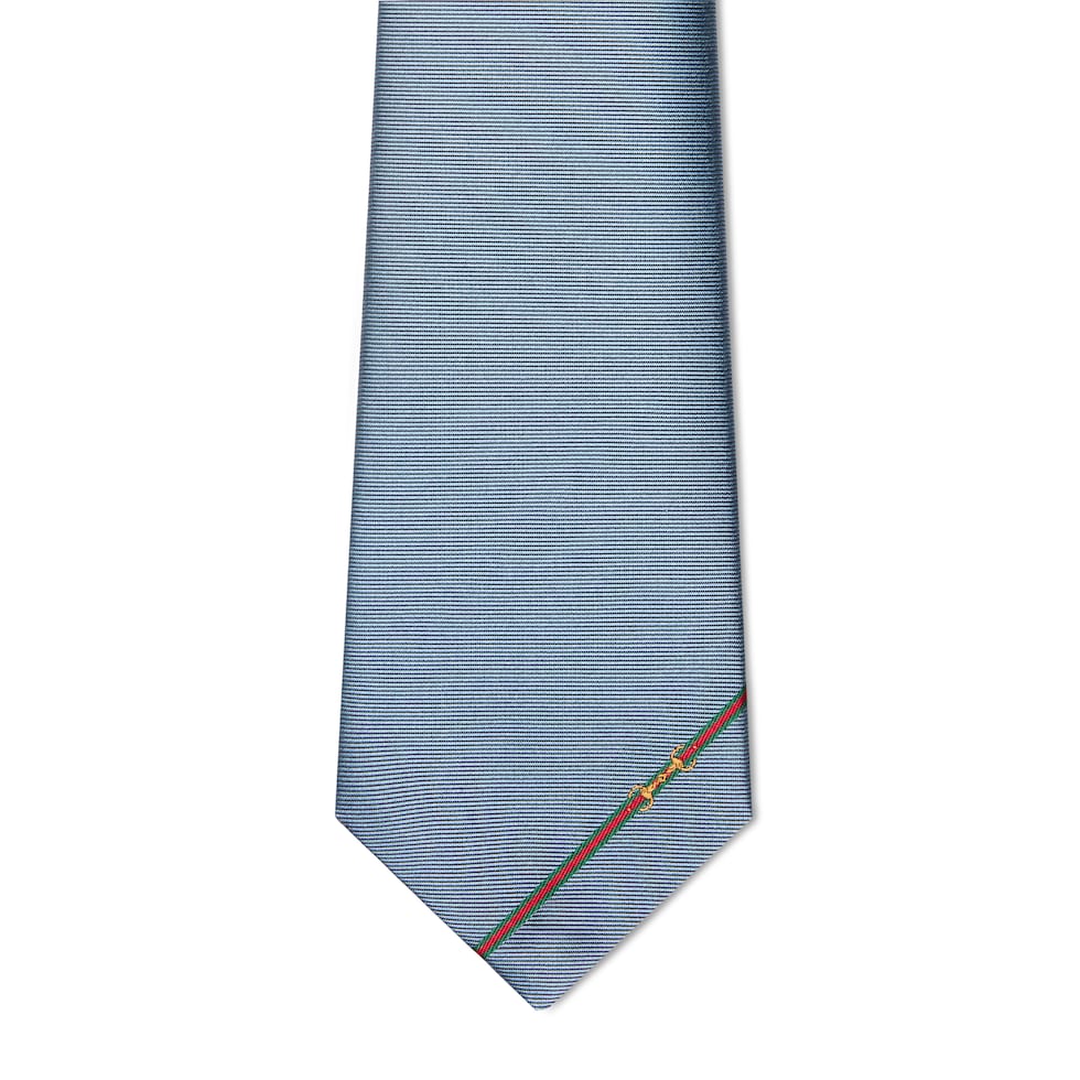 Silk tie with Horsebit jacquard