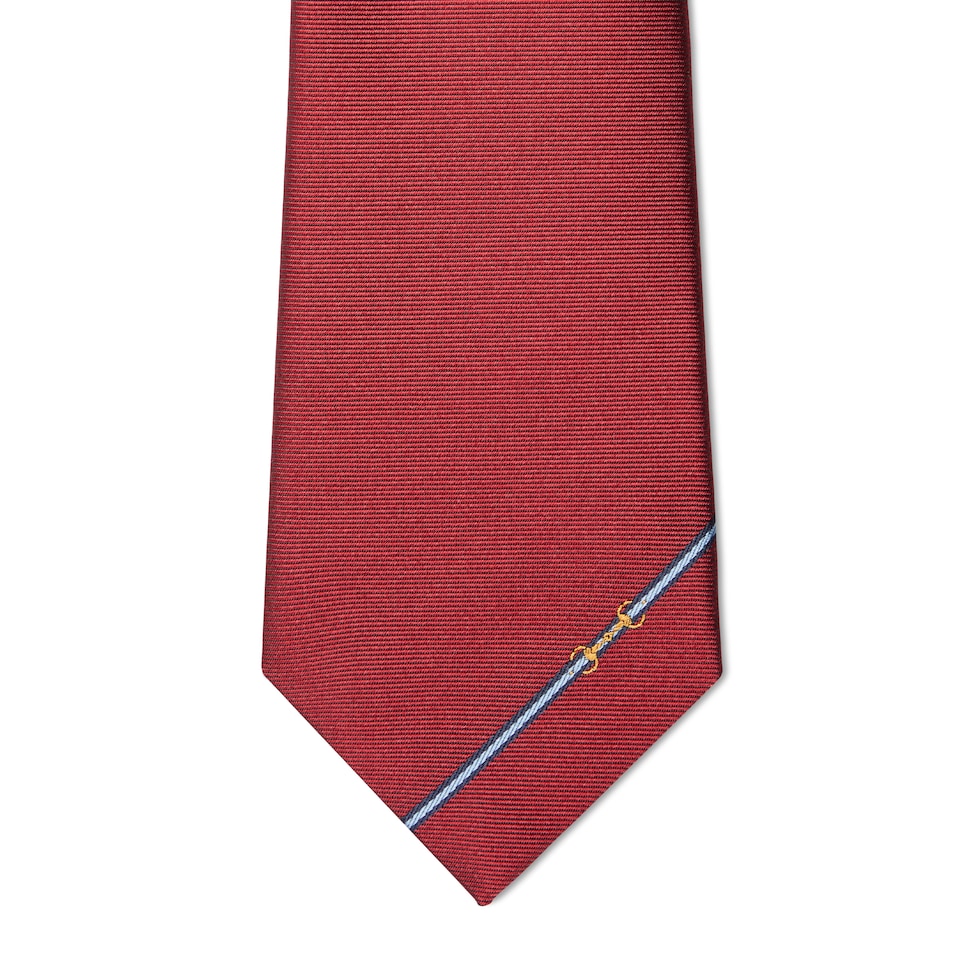 Silk tie with Horsebit jacquard