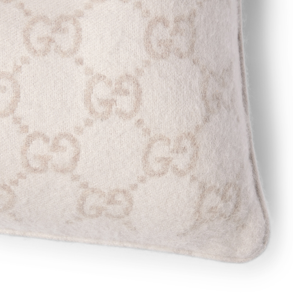 وسادة من جاكارد الصوف والكشمير بنقش GG