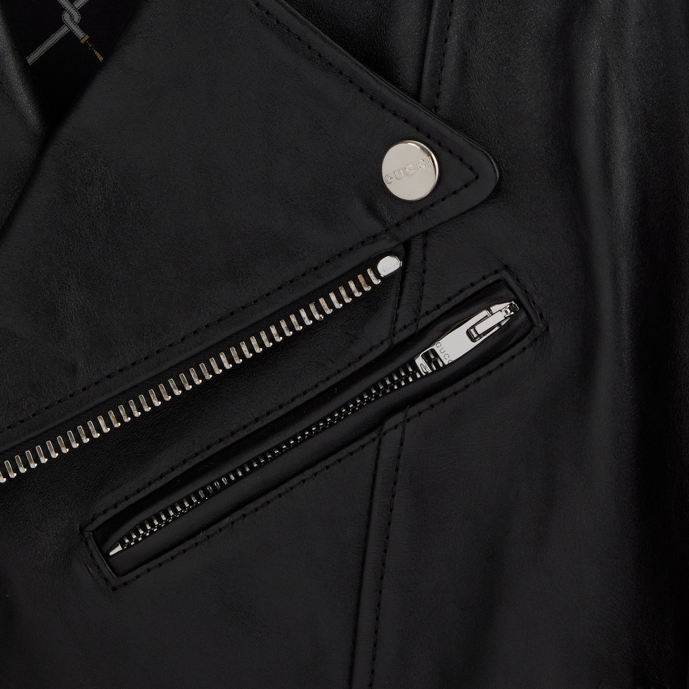 Soft shiny leather jacket 