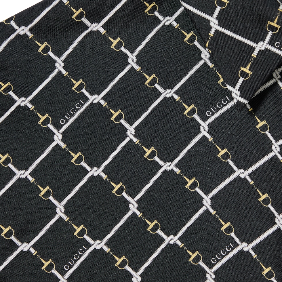 Chemise en twill de soie avec imprimé