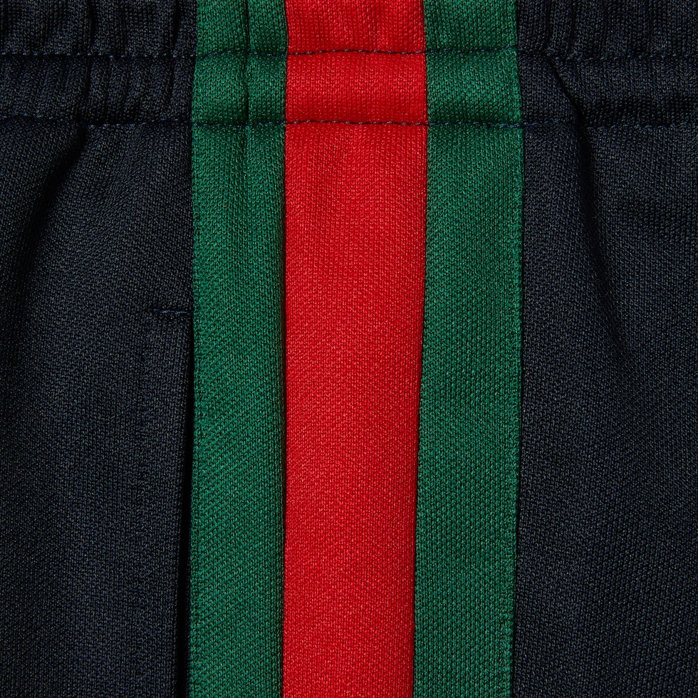 ウェブ ストライプ テクニカルジャージー スポーツウェア パンツ