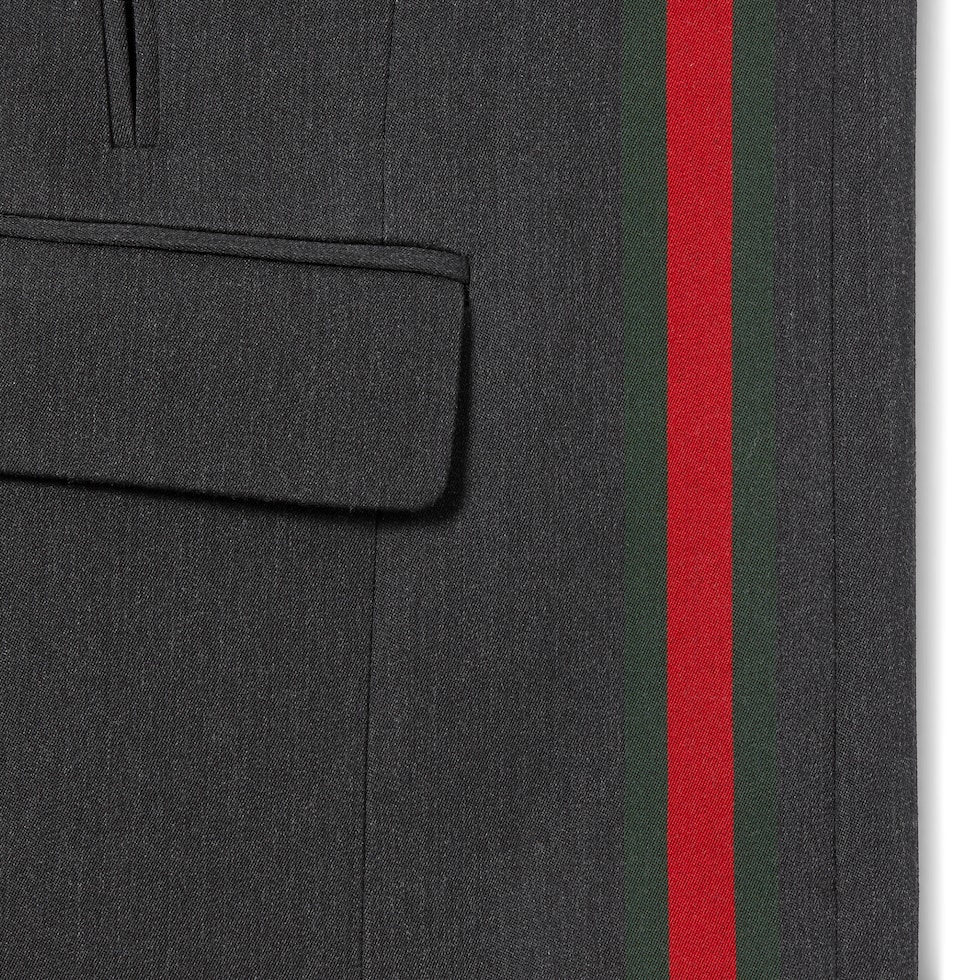 Wool vest with Web insert