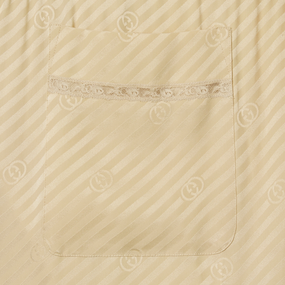 Diagonal GG silk jacquard pants