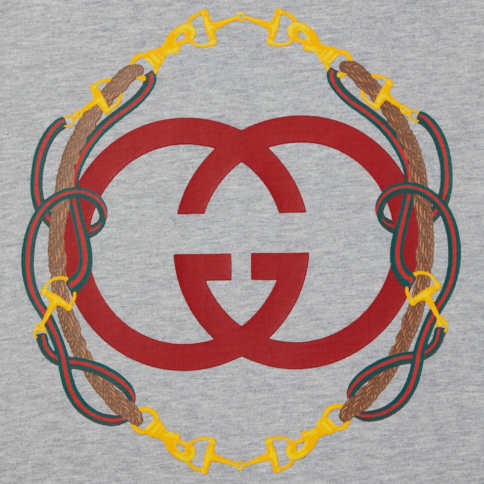 饰印花针织棉T恤